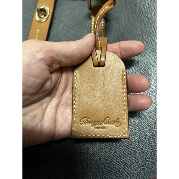 Dooney & Bourke Shelby Shopper Tote Gray Tan Leather Shoulder Bag Satchel Purse - Picture 11 of 16